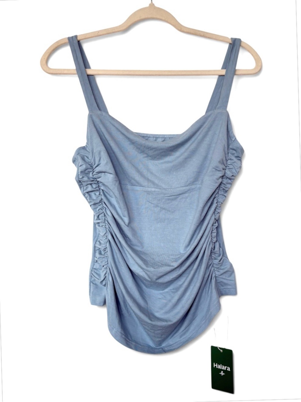 HALARA Light Blue Viscose/Elastane Top Sz L New with tag